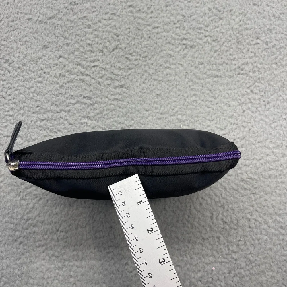 Tumi Delta Airlines Unisex Black Purple Amenity Pouch Travel Bag Toiletry Case